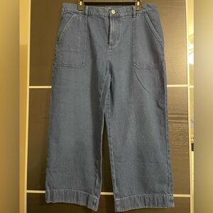 Loft Outlet high rise, wide leg, cropped jeans size 12